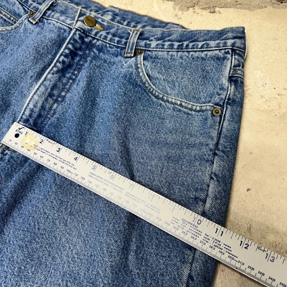 Vintage Denim Jeans Sz 36x29 Blue Straight Leg High Rise Cotton Blend‎ LL BEAN